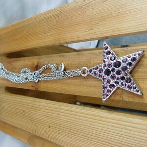 Ladies Pilgrim Purple Star Necklace